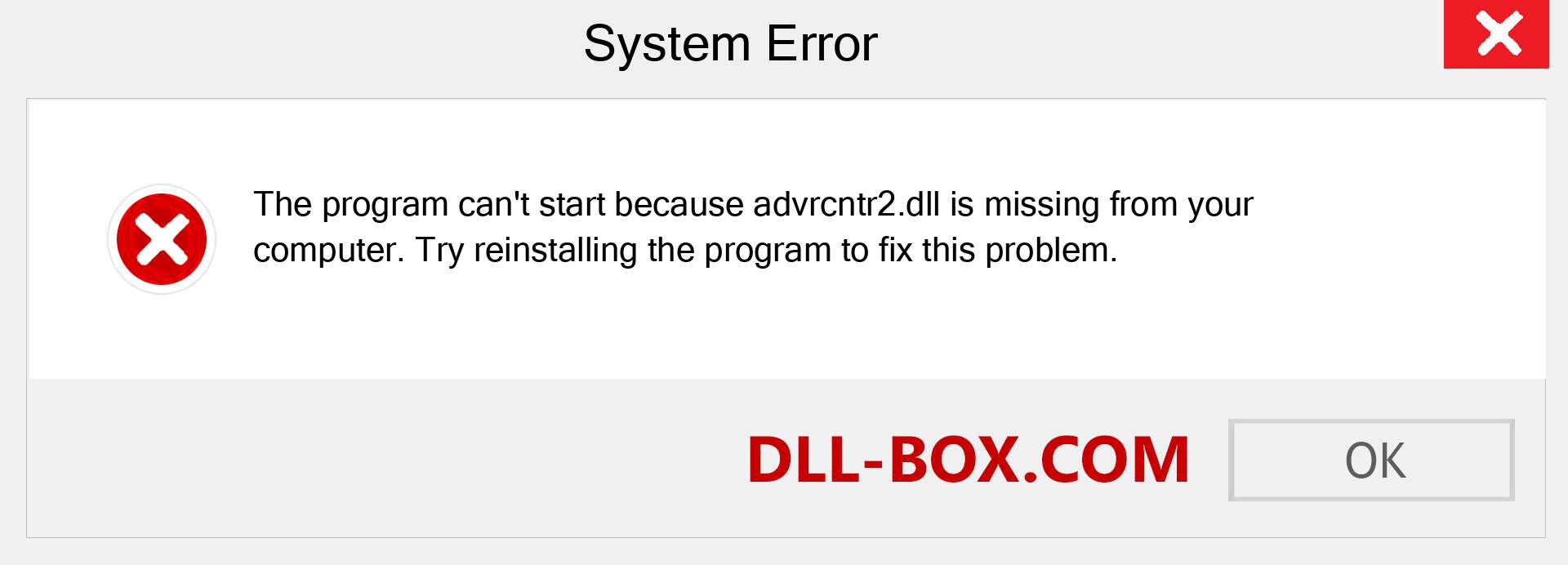  advrcntr2.dll file is missing?. Download for Windows 7, 8, 10 - Fix  advrcntr2 dll Missing Error on Windows, photos, images